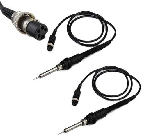 2Pcs Soldering Station Iron Handle 5-Pin Hole 24V for HAKKO IND008 907 ESD 936 (5-Hole)