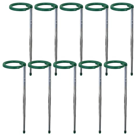 ETUCYNG Soportes para Plantas | Tutores De Plantas con Longitud Ajustable - 10 Unidades Varilla Soporte Tallo con Clip Acero Inoxidable,para Invernadero Balcón Patio Alféizar