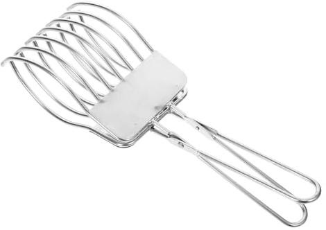 Alipis Pinza per Affettare in Acciaio Inox, Morsetto per Pane e Prosciutto, Utensile Barbecue Leggero e Riutilizzabile per Buffet e Grigliate, Protezione Dita Ergonomica