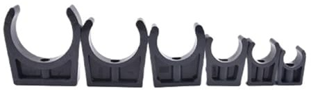 Abrazadera de plástico for tuberías, 10 unidades, 20-63 mm, PVC, gris, blanco y azul, en forma U, soporte for agua jardín, engrosamiento(Dark Color,50mm)