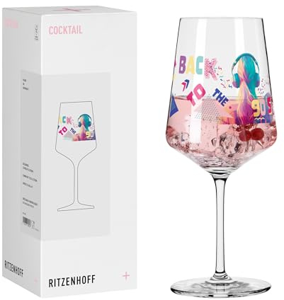 RITZENHOFF 8221001 Cocktailglas 540 ml, 90s von Carolin Oliveira – Hommage an die 90er mit Retro-Vibes – Made in Germany