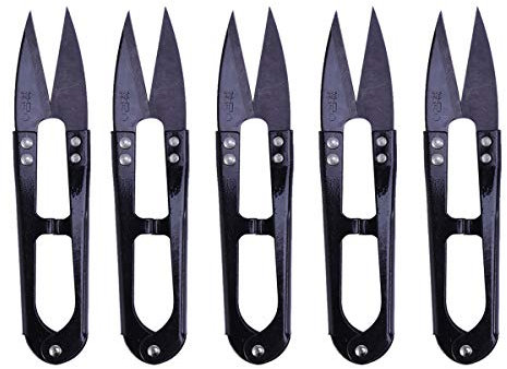 OUNONA 5 Pièces Ciseaux couture professionnels en acier inoxydable, Petits ciseaux universels pour couper le fil avec précision, pour le bricolage et pour l'entretien des plantes Ciseaux de jardin ela