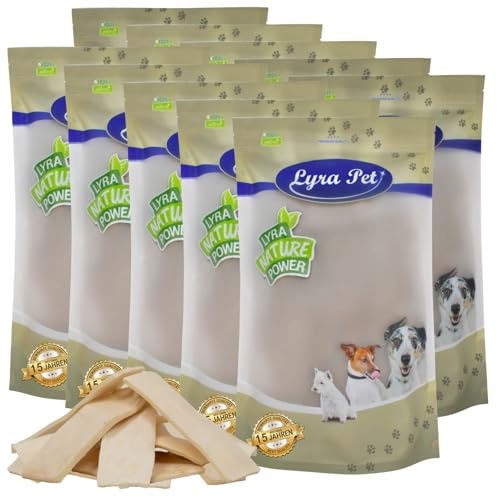 Lyra Pet® 10 kg Kauchips aus Büffelhaut getrocknet - Kausnack für Hunde | Naturbelassener Kauartikel - Zahnreinigendes, proteinhaltiges Leckerli - Knuspriger Kaugenuss - Reich an Nährstoffen