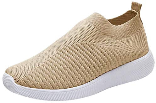 Yowablo Chaussures Femmes Outdoor Mesh Casual Slip on Semelles Confortables Running Chaussures de Sport