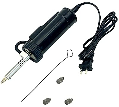 HighTop Automatic Desoldering Pump Vacuum Solder Sucker Tool Portable AC110V 30W Electric Desoldering Gun Repair Solder Removal Tool Solder Sucker Iron Tin for DIY with 3 Soldering Suction Tips