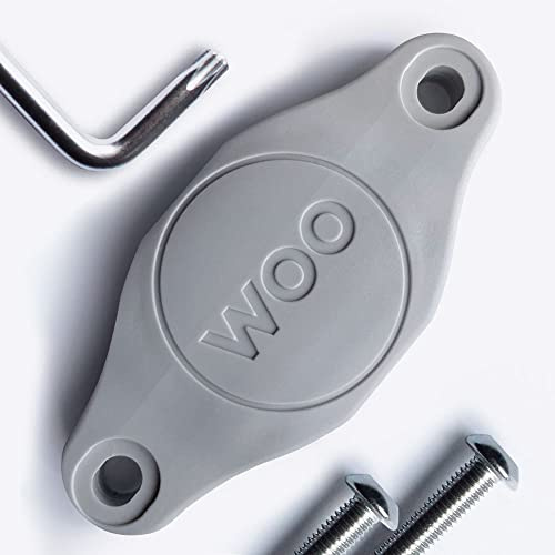 WOOCYCLE AirTag Fahrrad Halter inkl. Sicherheitsschauben | Kein 3D-Druck! Glasfaserverstärktes Polykarbonat | Fahrradhalterung | Befestigung (Grau)