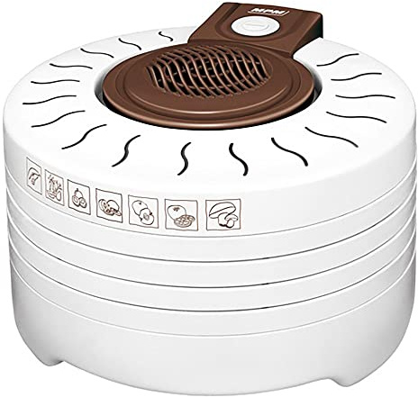 MPM MSG-17 Deshidratador de Alimentos, 4 Bandejas 28 cm, sin BPA, Seca Frutas, Verduras, Carne, Hierbas, 250W, Blanco