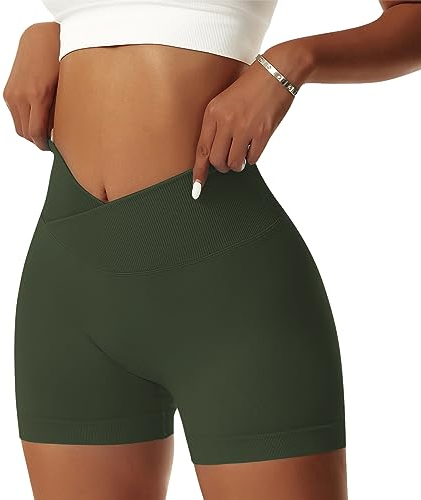 Vertvie Pantalones Cortos Mujer Short Mallas Deportivo Leggins Cortos Boxer Push Up para Mujer Cintura Alta Ejercicio Motociclista Scrunch Butt para Running Yoga Fitness Jogging