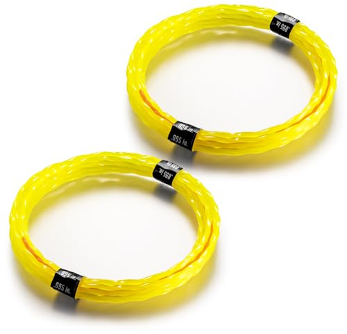 Rasentrimmer Faden 2.4mm,Mähfaden für Rasentrimmer und Freischneider,Vorgeschnittenes, Zweifarbiges, Schnell Positionierbares Design,Universell x10m(Gelb-8.6m)