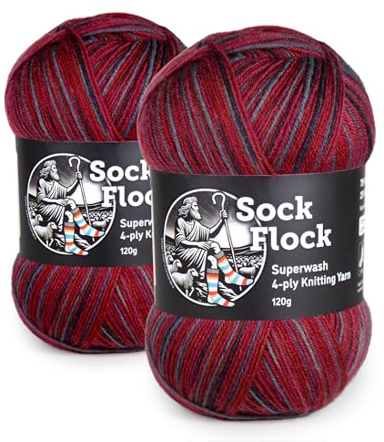 4-Ply Sock Yarn 2-Pack 240g, New Zealand Wool, Superwash – Roasted Fig