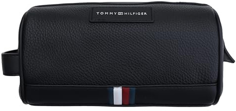 Tommy Hilfiger Kulturtasche Kosmetiktasche Business PU Washbag One Size Schwarz