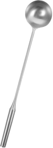 DIYEAH Mestolo in Acciaio Inox con Impugnatura Ergonomica per Cucina Professionale e Mensa Cucchiaio da Portata Argento