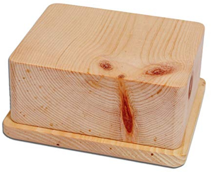 Dekobox Butterdose aus Zirbenholz inkl. Schieferplatte - Made in Tirol