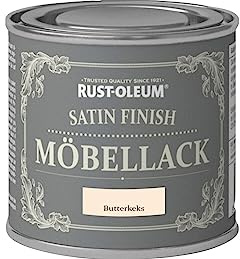 Rust-Oleum Satin Finish Möbellack, Shabby Chic, Vintage-Stil, Edelmattes Seidenfinish, 750ml (Butterkeks)