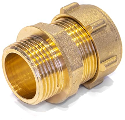Raccordo A Compressione Per Tubo In Rame Con Filettatura Maschio 28x1 - Raccordo In Ottone Certificato DVGW - Per Riscaldamento, Acqua, Impianti Solari E Aria Compressa