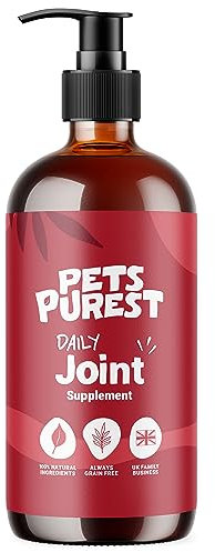 Pets Purest Joint Supplement for Dogs. Daily Joint Aid Supplement with Turmeric for Dogs Joint Care, Mobility and Flexibility. Rich in Omega 3,6,9. Suitable for Dogs, Cats and Pets