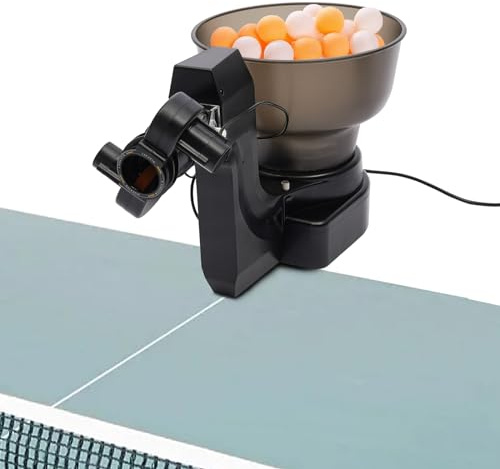 Table Tennis Robot, Automatic Ping Pong Machine Trainer Robot Ball Machine, Professional Table Tennis Trainer with 9 Different Spin Balls Ping Pong Ball Shooter for Ping-Pong Practicing Training