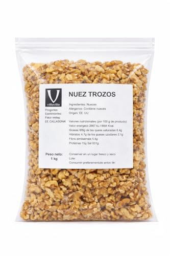 Villaolivo – Nuez Común Natural | Nueces Peladas | Fruto Seco Premium | Bolsa 2 kg | Sin Tostar ni Salar