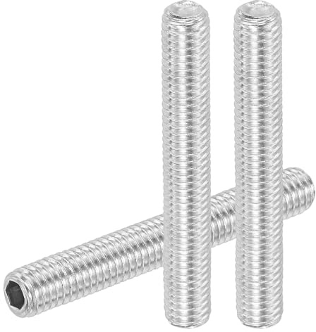 PATIKIL 10 Pezzi Viti Senza Testa Esagonale, M5x45mm Bullone Viti di Arresto Acciaio Inossidabile 304 Viti Esagono Incassato per Riparazione di Maniglie Porte Apparecchi di Illuminazione