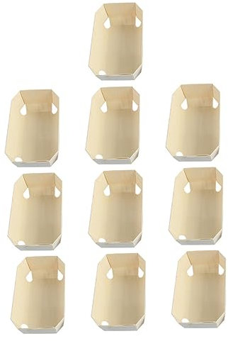 Cabilock Moldes Para Tostadas Pan y Pasteles Caja De Madera Antiadherente 10 Unidades 140x90x45mm