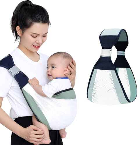 Babytrage Seitlich, Kindertrage, Tragetuch Baby Neugeboren, Toddler Carrier, Babytragetücher für Babys von 0 bis 48 Monaten, Kleinkinder bis 20kg, Hochwertige Materialien,Ergonomisches Design