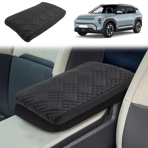 GAFAT Compatibile con Nuovo Kia EV3 GT Line 2025 2026 Copertura per Bracciolo, EV3 2025 Protezione Console Centrale, Imbottitura in Pelle PU, 4 CM Aumenta Ispessito, Alleviare la Fatica, Accessori EV3