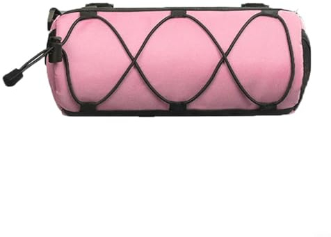 Entgoinggo Bolsa para manillar de ciclismo, paquete de almacenamiento de tubo frontal, con correa para el hombro, nailon impermeable, para bicicleta de montaña y carretera, 23,5 x 11 cm, bolsa