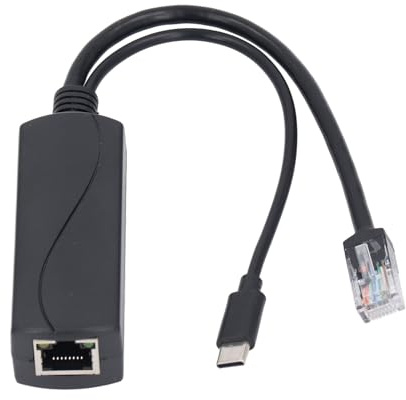 Gigabit-Ethernet-Splitter für PI 5, Poe Splitter IEEE 802.3AF/bei 48 V Bis 5 V 4a mit Micro-USB-Typ-C-Anschluss für PI 5/5B-Tablets IP-Kamera