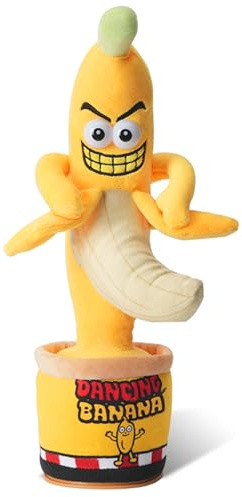 ASOVNIS Jouet Banane parlante et dansante Amusante, Cadeau Original Qui imite et répète ce Que Vous Dites, Fous rires garantis, Cadeau Farce pour Adultes, Amis, collègues et Bureau