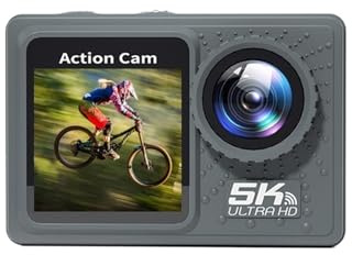 Nouvelle caméra d'action 5K 4K 60FPS WiFi Anti-secousse Double écran 170 ° Grand Angle 30m de Sport étanche avec télécommande(0G,AT-G60 -A)