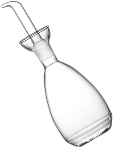 MOLUCKFU Oliera Vetro Trasparente Antigoccia con Beccuccio Dosatore per Condimenti Bottiglia Condimento Cucina Piccola Dispenser Olio Cucina Antispolvero per Casa e Ristorante