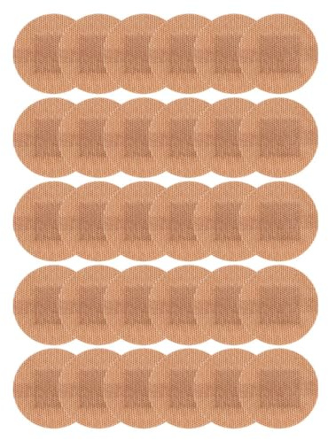Beaupretty 50pcs Breathable Elastic Fabric Finger and Joint Bandages 30mm Round Spot Adhesive Wound Patches for Blister Prevention and Finger Fixation