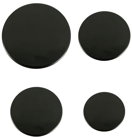 4Pcs Cooker Hob Gas Burner Cap, Gas Hob Covers for 4 Burner Gas Cookers, 4 Burner Hob Cover 55Mm/75mm/100mm, Burner Flame Cap Lid Kit for Gas Stove Burner Kitchen Accessories