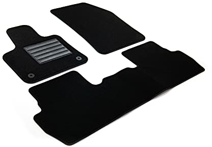 MTM SP-8012 Tapis sur Mesure en Velour pour Peugeot 5008 II 5 places 07.2017> / Citroen C5 Aircross 2019> (aussi Plug-in Hybrid), black