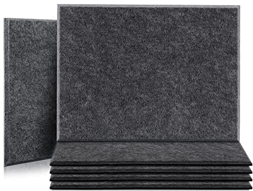 Uoisaiko Large Acoustic Panels 40cm x 30cm, 6 Pack High Density Sound Proof Padding, Self-Adhesive Soundproof Wall Panels for Studio Ceiling Home Office Acoustic Treatment