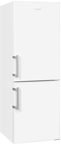 Exquisit® Frigorífico Combi, 173L, Clase D, Color Blanco, Cajón Verdulero, Estantes de Cristal, Altura Regulable, Tiradores Integrados, Luz LED, Consumo 155 kWh/año, Medidas 142,5x50x56 Cm.