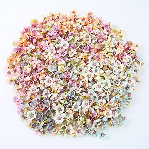 PXRLMYF 100 Pcs Künstliche Blumen,Mini Bunt Gänseblümchen Blütenköpfe,Kunstblumen Köpfe Deko für Hochzeit Feste Partei Haus DIY Basteln