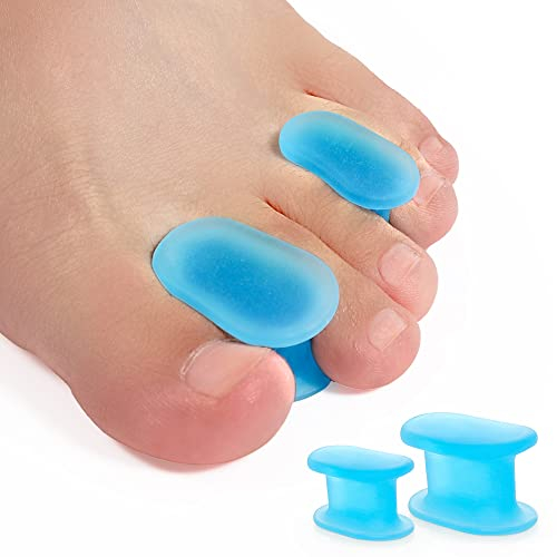 Sumifun [16 x Gel Zehentrenner, Bunion Corrector und Bunion Relief, Toe Spacers für überlappende Zehe, Toe Separators Straightener (12 Small + 4 Large Size Blue)