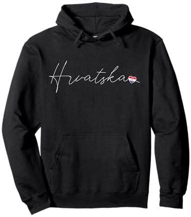 Hrvatska Liebe Kroatische Flagge und Herz auf Kroatien Pullover Hoodie