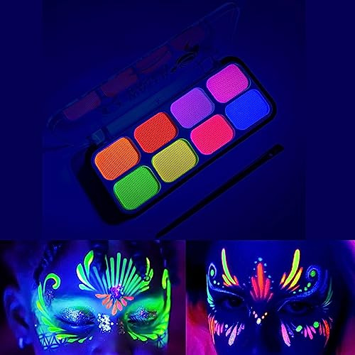 GlowsLand Pittura per Viso e Corpo Reattiva alla Luce Nera UV