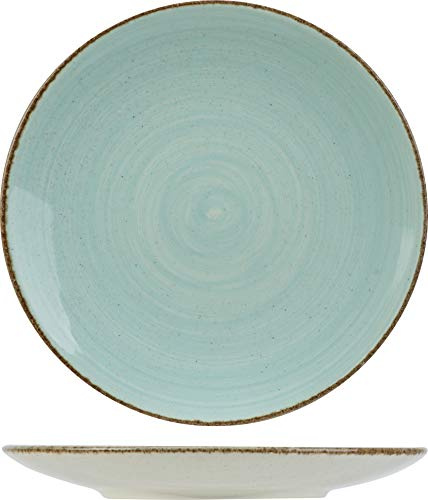 Cosy & Trendy Assiette Plate Granite Bleu-D27CM-Lot de 6