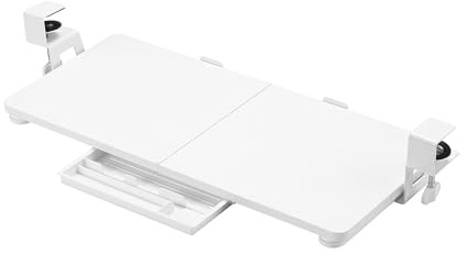 ETHU Tangentbord Tray Under Desk, 26,77 X 11,81 tum bred storlek keyboard spår med C Clamp-on Mount Easy att installera, Computer Keyboard Stand, Ergonomiskt Keyboard Tray för hem och kontor