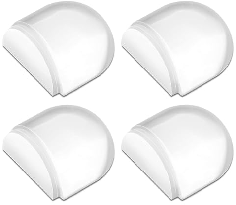 KOVOSCH 4 Stück Türstopper Boden Transparente, Selbstklebend Bodentürstopper zum Kleben für alle Hartböden geeignet zum Schutz von Wand und Möbeln