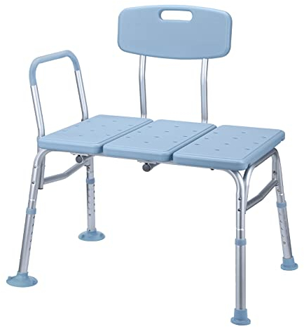 CEEDIR Asiento de ducha para personas mayores, altura regulable con respaldo y reposabrazos, para bañera o bañera, silla de ducha para personas mayores de hasta 150 kg