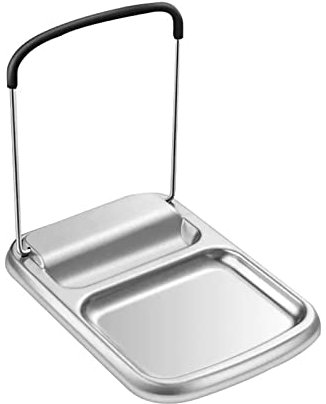Support de couvercle de casserole en acier inoxydable avec plateau pour louches