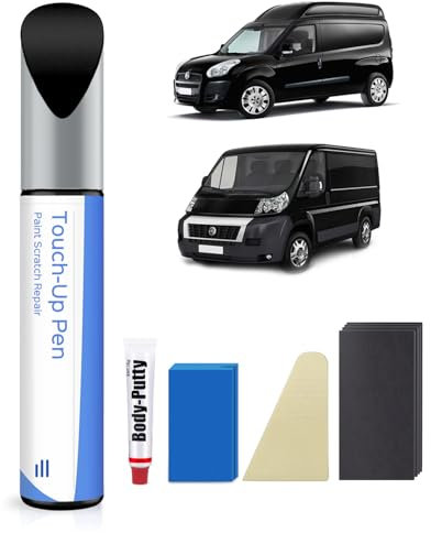 632 Nero Metallizzato/Nero Metallizzato Kit di ritocco per Fiat Accordo Esatto – Riparazione di graffi e scheggiature