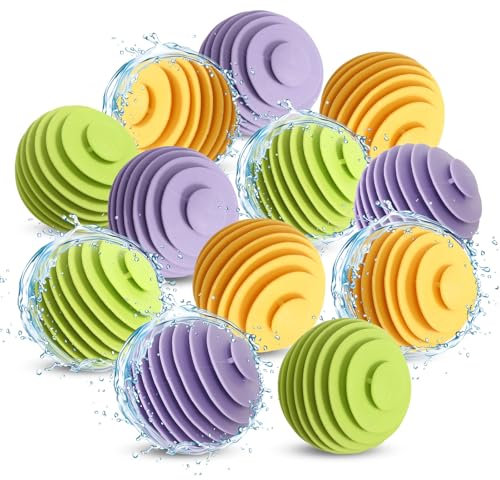 Trocknerbälle 12 Stück Trocknerbälle für Wäschetrockner Wiederverwendbare Trocknerball Wäschebälle Anti-Tangle Waschkugel für Pulsatorwaschmaschinen und Trockner