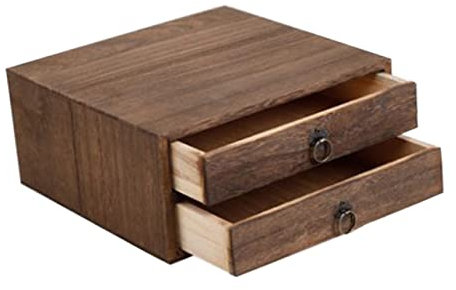 Holibanna Scatola Da Tè Pu'er in Legno Massello Multistrato Cassetti Vintage Resistente All'usura e Capacità Portante Rinforzata Design Tradizionale Per Conservazione Tè Raffinata
