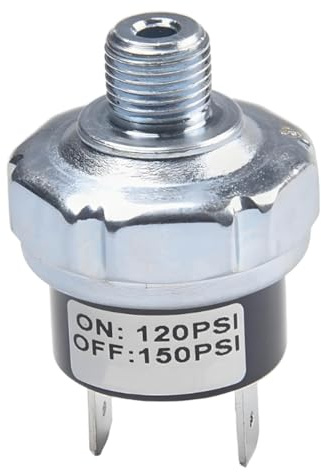 LKRXW Interruttore Controllo Pressione Pompa Aria 120-150 PSI Pressostato | Valvola di Controllo Compressore d'aria 1/8 NPT Pressostati Compressori Dell'interruttore Automatico