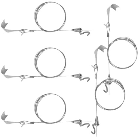 IWOWHERO 5 juegos Sistema de Ajustable de Cable Inoxidable con Ganchos para Exhibiciones de Arte Pared para Galerías y Decoración de Interiores